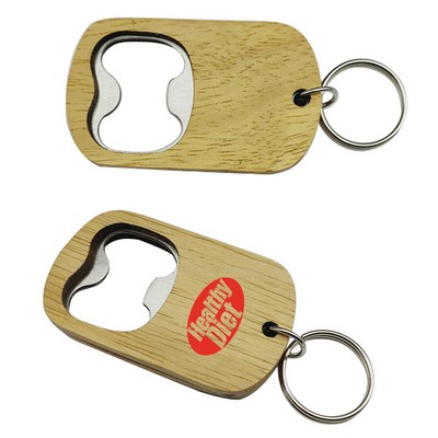 Wooden Beer Opener Keyring