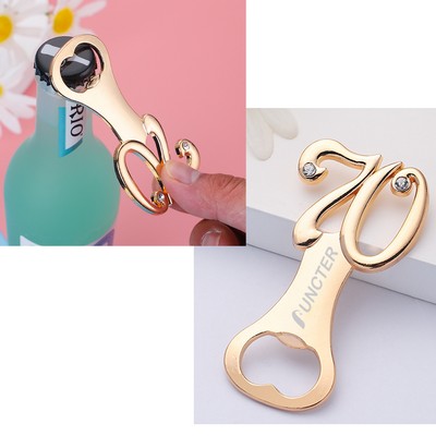 70th Birthday Shape Metal Bottle Opener