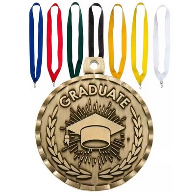 Custom Graduate Medal with Neck Ribbon