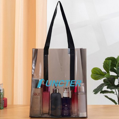 11.43 X13.79 Inch Clear & Frosted PVC Tote Bag for Shopping