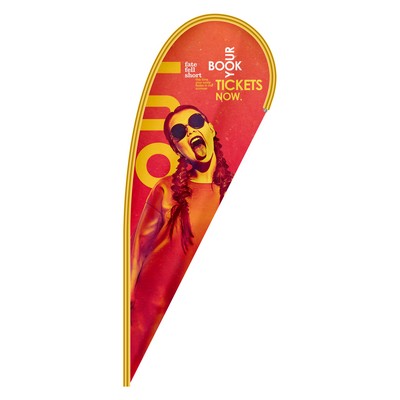 8.5'X3.5' wPoly Digital Custom Teardrop Flag