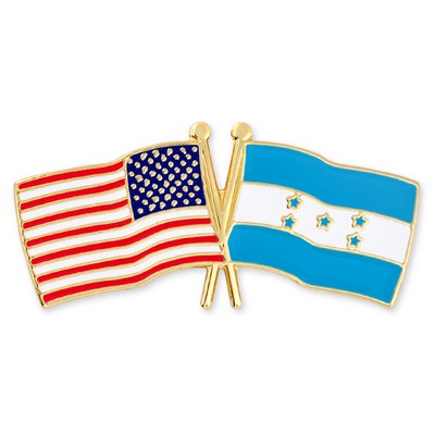 USA and Honduras Flag Lapel Pin