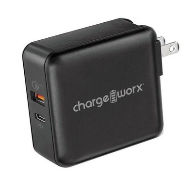 USB and USB-C Wall Charger with Power Delivery & Quick Charge - Black