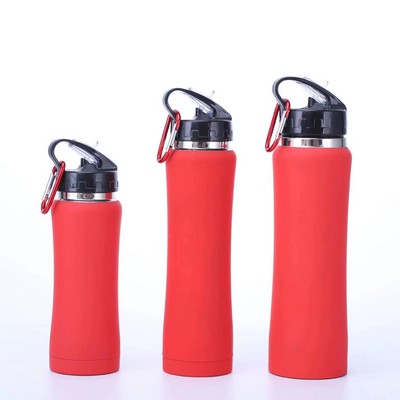 Multi-Color Outdoor Stainless Steel Vacuum Bottle with Handle