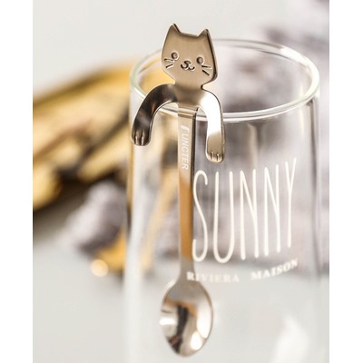 Cute Cat Shape Stainless Steel Dessert Spoon Coffee spoon