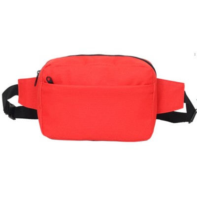 Dye Sublimation 600D Waist Bags W/3 Zippers 9"W X 6"H