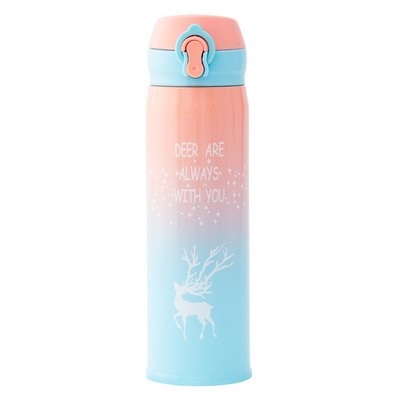 Gradient Moose Christmas Bottle