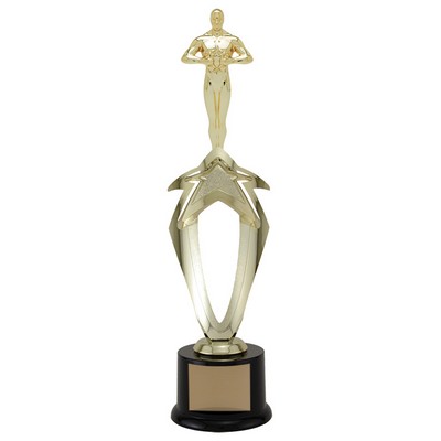 Mega Star Medal - Riser & Figure - Riser Award Trophy, 12"