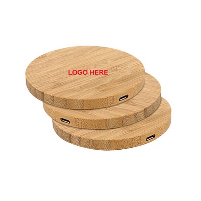 15W Bamboo Wood Wireless Charger