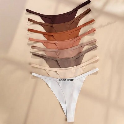 Ice Silk Seamless T-Back Panties