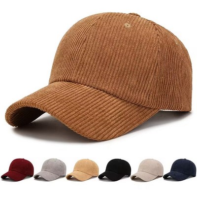 Corduroy Baseball Caps Vintage Dad Hat with Adjustable Strap