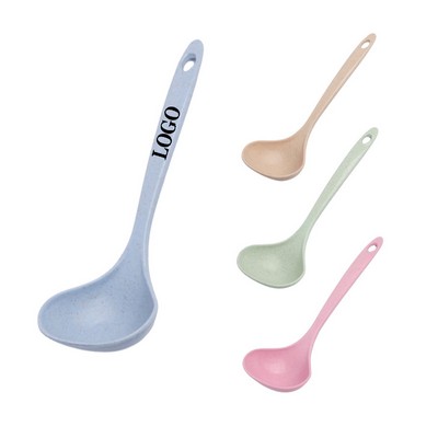 Biodegradable Wheat Straw Soup Spoon with Long Handle