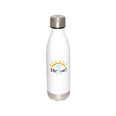 17 oz. Vacuum Insulated Bottle - Metallic Blue w/Silver Cap