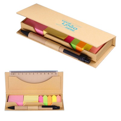 Sticky Note Set with Ruler and Pen