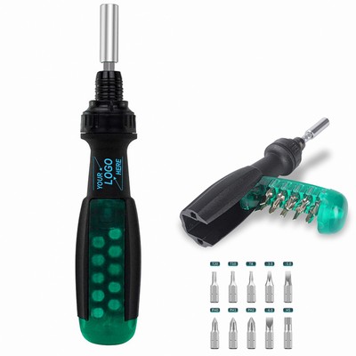 10-in-1 Ratchet Multi-Bit Screwdriver Set