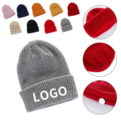 Customizable Cuffed Knit Beanie