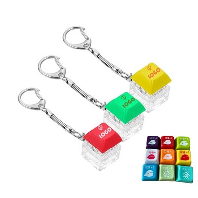 Led keyboard decompression keychain