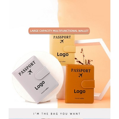 Stylish Passport Wallet Holder RFID Blocking ID Card Case Cover with SIM Cards