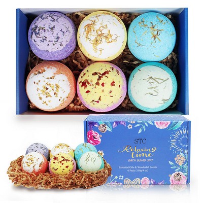 6Pc 4 Oz. Bath Bombs Gift Set