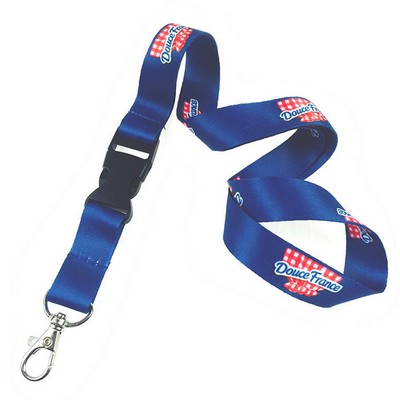 Custom Dye Sublimation Polyester Lanyard w/Safety Buckle