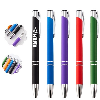 Metal Comfort Grip Soft Touch Ballpoint Pen