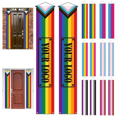 Progress Pride Rainbow Porch Banners