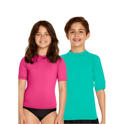 Wet Effect® Youth Short Sleeve Rash Guard Shirt UPF 50+