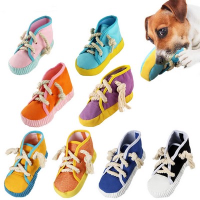 Dog Squeaky Toys-Canvas Shoes