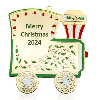 Enamel Train Ornament