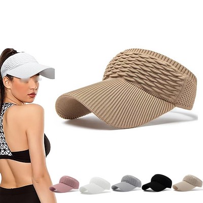 Women Knitted Elastic Visor Hat