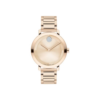 Movado Bold Evolution 2.0 Ladies' Carnation Gold Watch w/Crystals