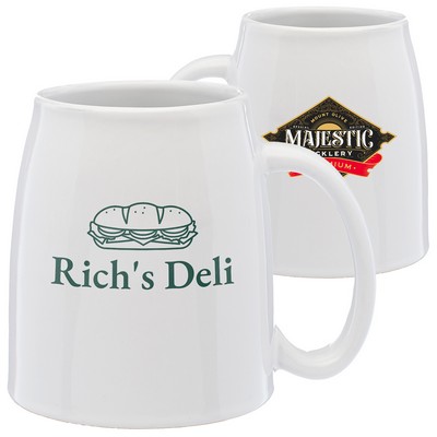 18 oz. Inverted Ceramic Coffee Mugs w/ custom logo