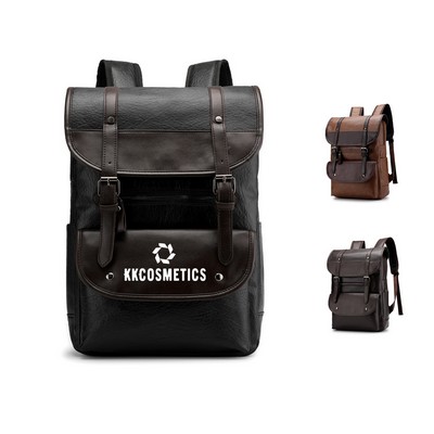 PU Leather Laptop Backpack