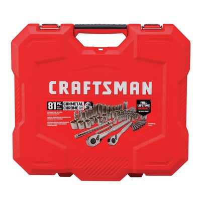 Craftsman 81 Piece Standard & Metric Chrome Mechanic's Tool Set