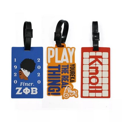 Soft PVC Luggage Tag Custom Logo