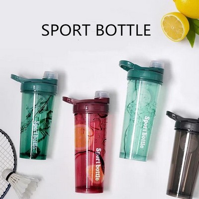 With Tea Compartment Sports Water Bottle Outdoor Portable Plastic Shaker