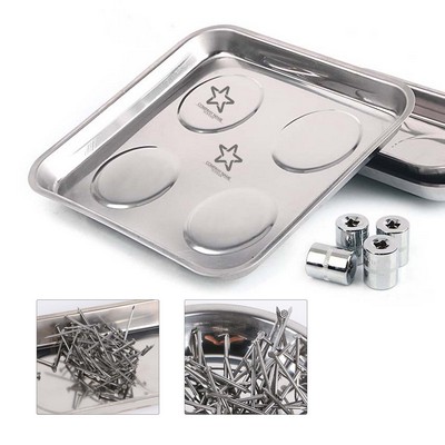 Large Stainless Steel Magnetic Parts Tray