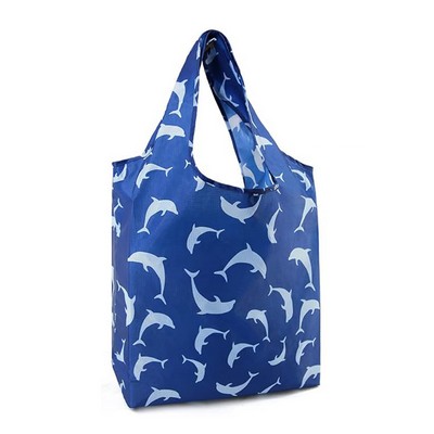 Full Color Foldable Polyester Tote Bag