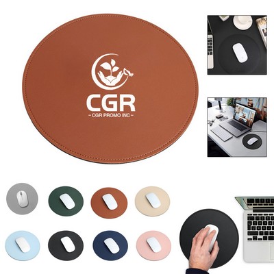 Round Leather Mouse Pad