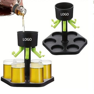 6 Shot Dispenser Holder Liquid Separator for Party