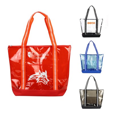 Clear Tote with Zipper