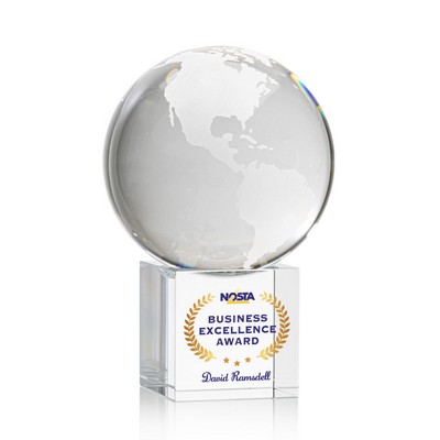 VividPrint™ Award - Globe on Cube 5" Diam