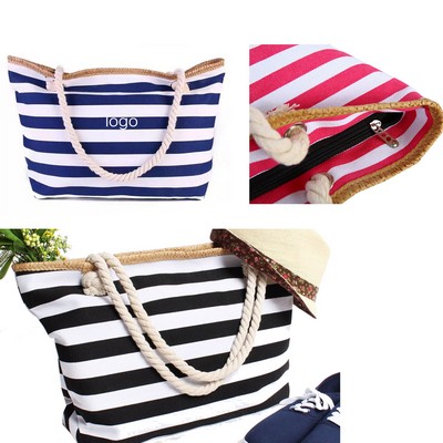 Stripe Mariner Tote Bags