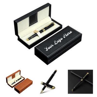 PU Leather Metal Signature Pen Gift Box