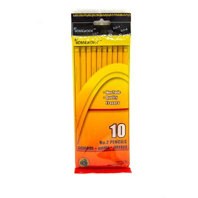 #2 Pencils, Unsharpened, 10ct (Case of 48)