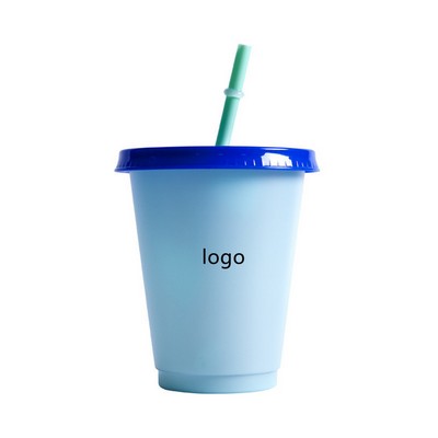 Plastic Color Changing Straw Cup