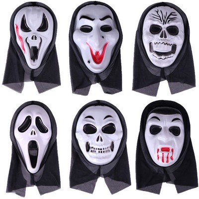 Halloween Masquerade White Scary Ghost Face Mask