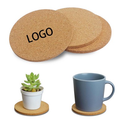 Round Plant Cork Coaster