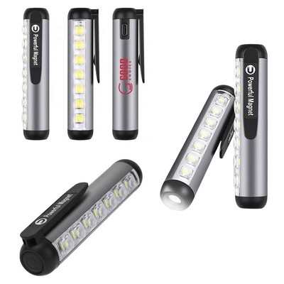 Type-C Rechargeable Flashlight with Magnet and Multiple Light Sources