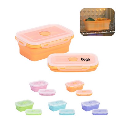 27 Oz. Foldable Lunch Box With Airtight Lids